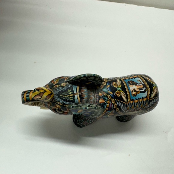 Jon Anderson Signed FIMO Creations Polymer Clay Elephant 2010 Figure - Picture 2 of 8